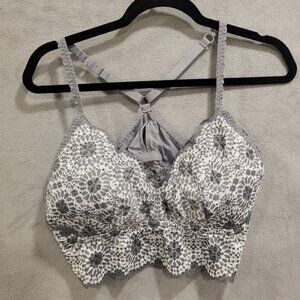 Aerie Full Coverage Lace Wireless Racerback Bralette with Removable Pads Size XL